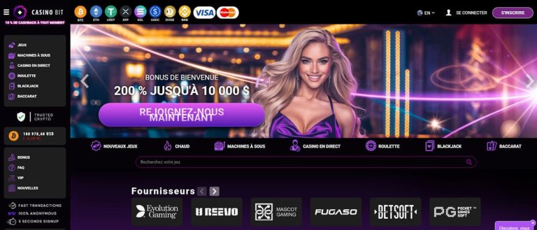 Casino Bit page accueil